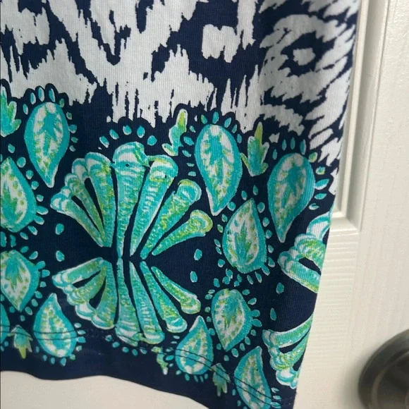 Lilly Pulitzer Navy and Teal Patterned Dress - Picture 3 of 5